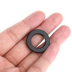 4 Pcs Knurled Lock Microphone Stand Nut 5/8″-27 Double 2.5cm x 0.4cm, Black