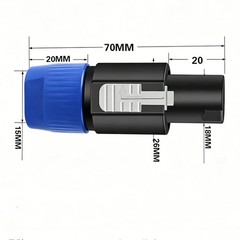 10PCS Speakon Connector 4 Pole Male Plug Compatible for Audio Loudspeaker Cable