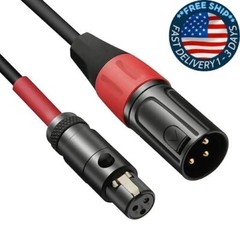 Cable Mini XLR a XLR, Mini XLR hembra de 3 pines (TA3F) a XLR macho Pro normal.