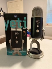 Blue Yeti Pro USB/XLR Desktop Microphone Black Mute Switch Adjustable Gain