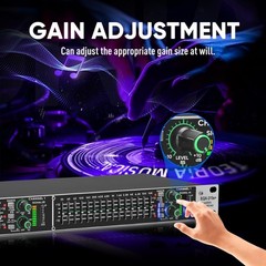 Stereo Graphic Equalizer 15-Band EQ for Home Audio System, Rack Mount Dual Ch…