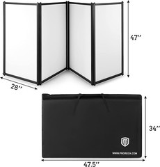 PRORECK DJ Foldable Facade 4 Panel Event Booth Metal Frame with Scrim Travel Bag