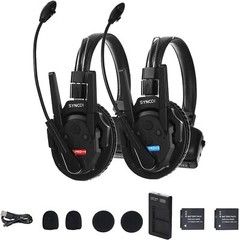 SYNCO XTalk XPro2 X2 Wireless Intercom Headset System 2.4Ghz Full-Duplex 500m