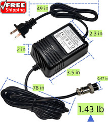 AC 17Vx2 600Ma Mixer Power Supply Mixing Console Adapter,3-Pin Connector Pedalbo