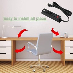 Mountable Power Strip with USB Ports,Wall Mount Power Outlets Screw Down Powe…