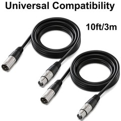 2-10 Pcs 10FT Premium XLR 3Pin Male Female Mic Microphone Mixer Audio Cord Cable