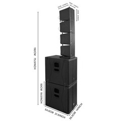 proreck Stage Pro 12 8000W PA Speaker System 3 DSP Presets, TWS BT