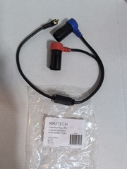 RHJTECH Right-Angle 3.5mm TRS Male to Dual Low-Profile XLR 3-pin Male Y Cable