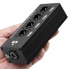 Professional 1 In 4Out XLR /6.35mm Music Splitter For Studio Live Performances