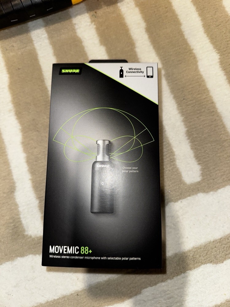 Shure MoveMic 88+ Wireless Microphone Professional Stereo Polar Patterns Works