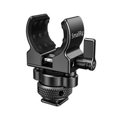 Shotgun Microphone Holder (Cold Shoe), Built-in Soft Silicone, Bumps and Nois…