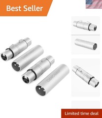 Compact XLR Connectors Set: Male to Male & Female to Female for All Audio Needs