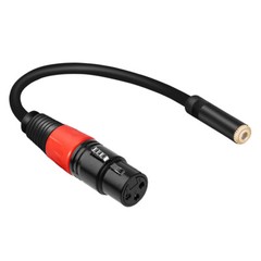 XLR 3 Pins Female to 3.5mm (1/8″) TRS Female Microphone Extension Adapter Cable