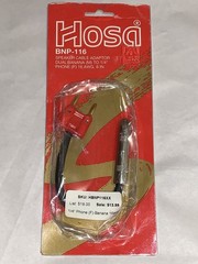 NOS USA Made Quality Hosa BNP-116 1/4″ TS Female to Dual Banana Speaker Adapter