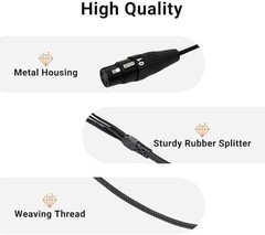 Jamesin 4 Channel XLR Cables 6 Feet Male to Female Snake Cable with Digital L…