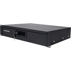 19in 2U Locking Rack Drawer Steel Storage Device Organizer W/ Foam Protection US