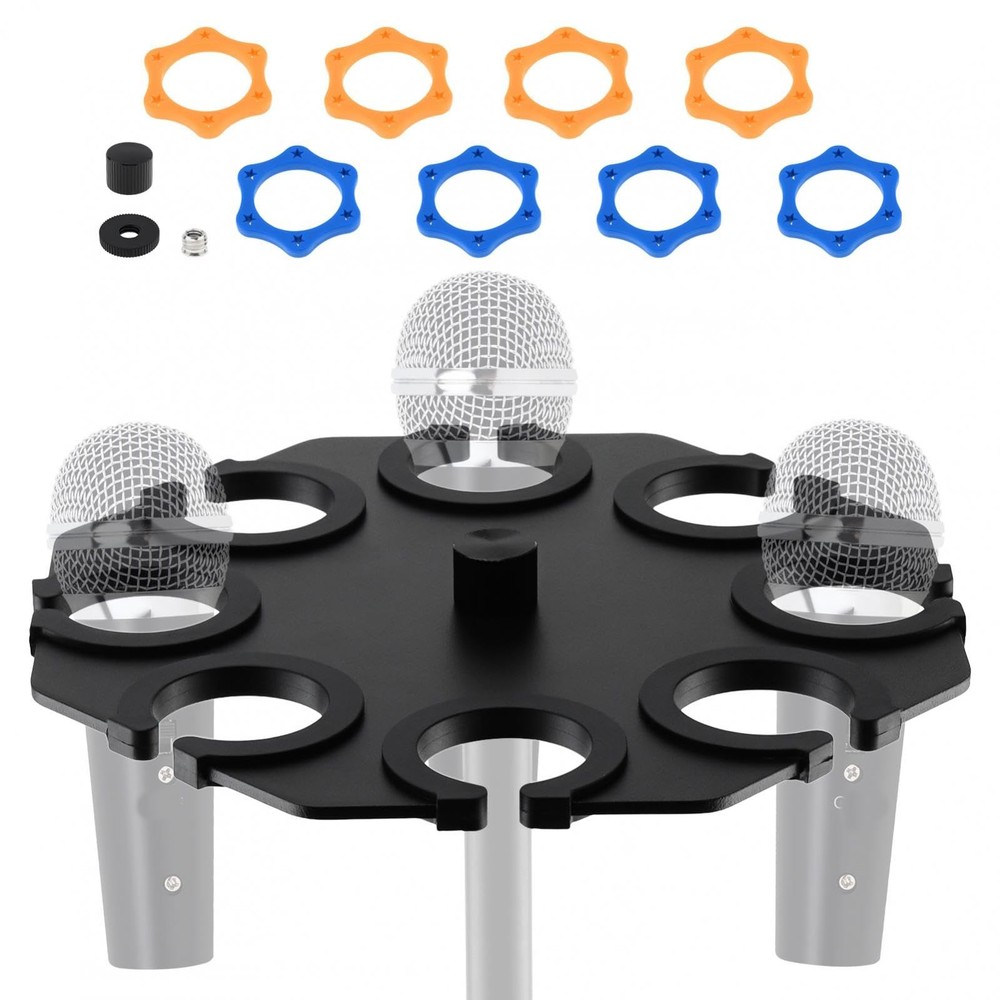 Lifexciting Multi Microphone Holder Up to Mics Metal Tray Attachment for Mic …