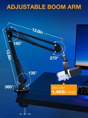 QuadCast Blue Yeti HyperX QuadCast Mic Arm Boom Arm for Fifine AM8 SoloCast