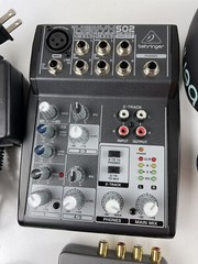 Behringer DJ Lot Mixer XENYX502 Mic XM8500 Headphones HPM1000 U-Control UCA200