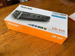 Tascam US-4×4 USB Audio/MIDI Interface Includes Adapter, USB cable, Box