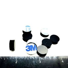 13mm Round Stick on Rubber Bumper Feet 5mm Thick Spacers 3M Backed Foot Pads
