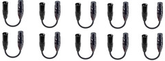 10X ProX XC-DMX3M5F 6″ DMX Male 3-Pin to DMX Female 5-Pin Coupler Patch Cable