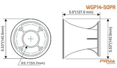 White 2” Exit Horn Waveguide 45° x 45° for Compression Drivers – Single