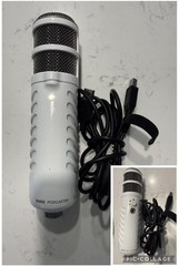 RODE Podcaster USB Broadcast Microphone White and shock mount