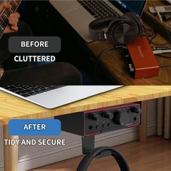 Under Desk Mount for Focusrite Scarlett Solo 3rd Gen/Solo 4th Gen with Headph…