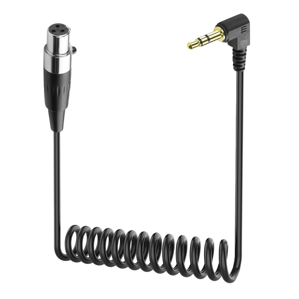 Mini XLR to 3.5mm Stereo Audio Cable Right Angle 1/8″ TRS Plug to 3-pin Mini …