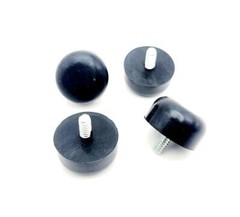 1″ Round Threaded Stud Bumper Feet 10-24 Screw Equipment Foot Spacer Leveler