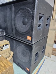 2 JBL SR-X Professional Series Subwoofers – SR4715X (Both cabinets 1 price)
