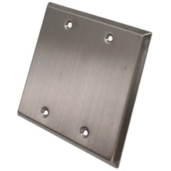 Seismic Audio Blank Stainless Steel 2 Gang Wall Plate – For Cable Installation