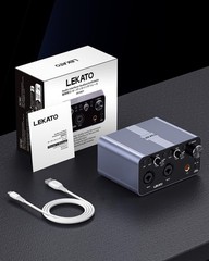 USB Audio Interface, 24-bit/192kHz Audio Interface with XLR, 48V Phantom Power f