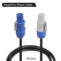 Sound Town 4 Pack 2 ft 14AWG PowerCon Cable, 3 Pin Input to Output (STC-PP2-4PK)