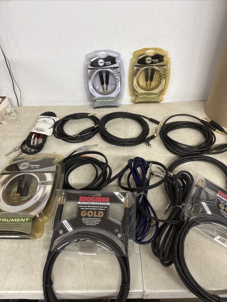 Livewire Wire Elite Mogami Gold. Instrument Cable Lot Some New