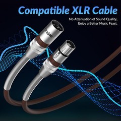 Premium 6ft XLR Mic Cable Heavy Duty 22AWG OFC Shielded 3-Pin Zinc Alloy Conn…