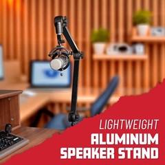 Gator Frameworks Desktop Microphone Stand with 360 Degree Rotation and XLR Cable