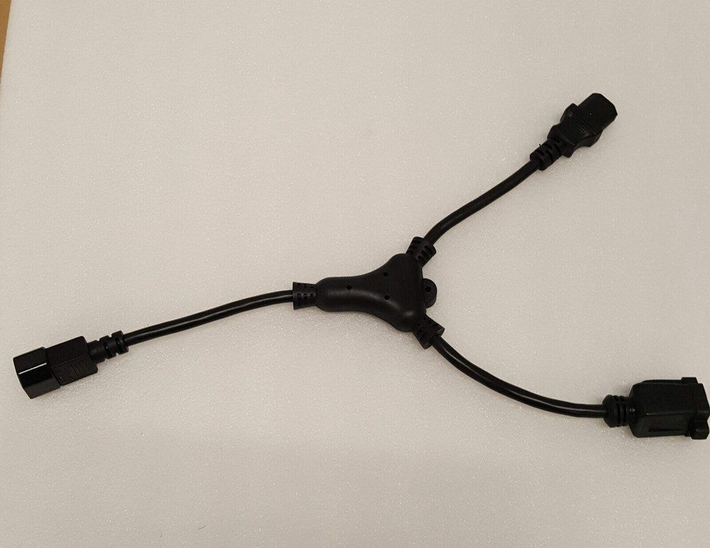 1.8″ FT AC Power Cable Y Splitter IEC320-C14 to IEC320-C13 & Nema NR5-15R