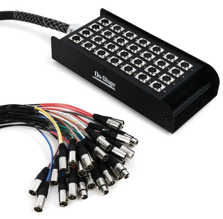 On-Stage SNK24450V2 24×4 XLR Stage Snake – 50 foot
