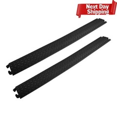 Pyle 2-Pack 40″ Cable Ramp Protector Cover Black Indoor Outdoor Cord Track