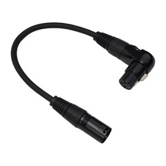 XLR Mic Extension Cable 90 Degree Female To Straight Male For Speaker Studio New