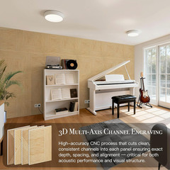 Acoustical Wall Panels, 6-Piece 23.62 X 23.62 Inches Art Acoustic Panels, Decora