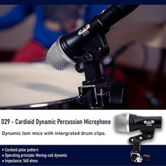 Stage7 Premium 7-Piece Drum Mic Pack with Case & 20ft Cables Included