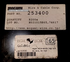 Mogami W2534 2534 PURPLE Microphone Wire Bulk (24ga Gold Mic Wire, Per Foot)