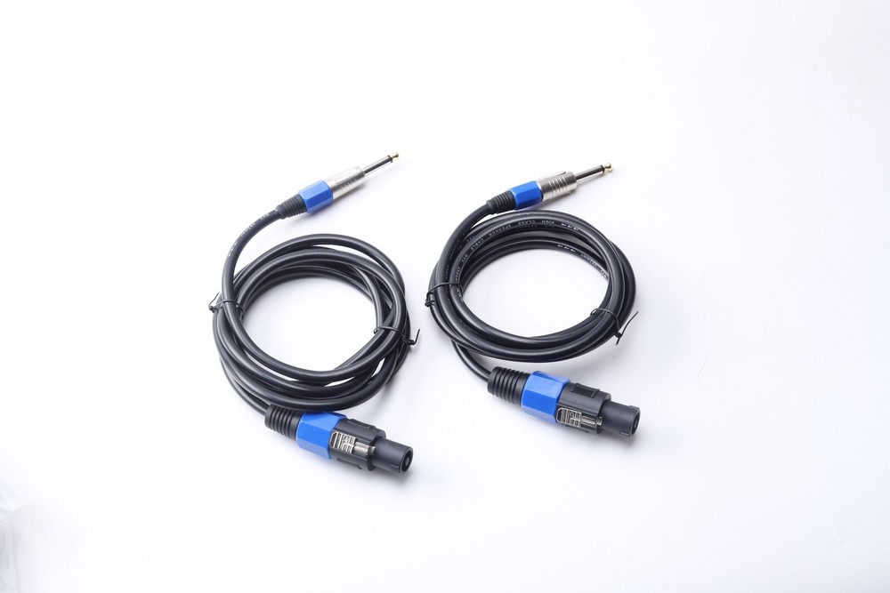 2pc 6FT Speakon to 1/4″ Pro Audio PA DJ Speaker Cable 14GA 14 Gauge 2-Conductor