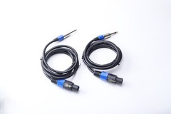 2pc 6FT Speakon to 1/4″ Pro Audio PA DJ Speaker Cable 14GA 14 Gauge 2-Conductor