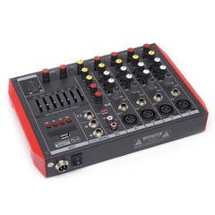 6-Channel Bluetooth Audio Mixer with Digital Effects for KTV and Home Use