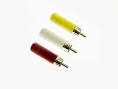 3 Pack – Red White Yellow Switchcraft 3502A-YW Long Body Cable End RCA Male Plug