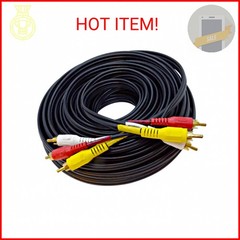 Seismic Audio – SARCRWY50-50 Foot 3 RCA Composite Audio Video RG59 Cable Heavy D